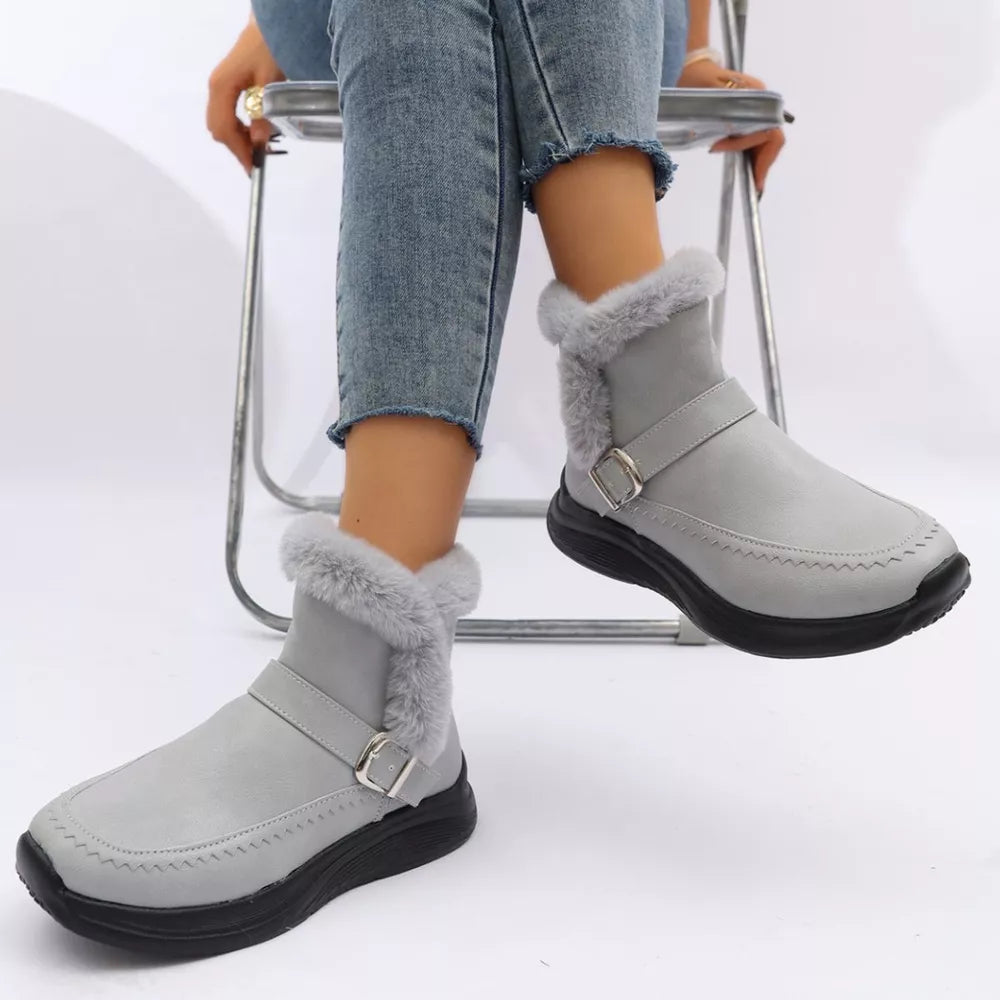 Faux Fur Lined Winter Ankle Boots