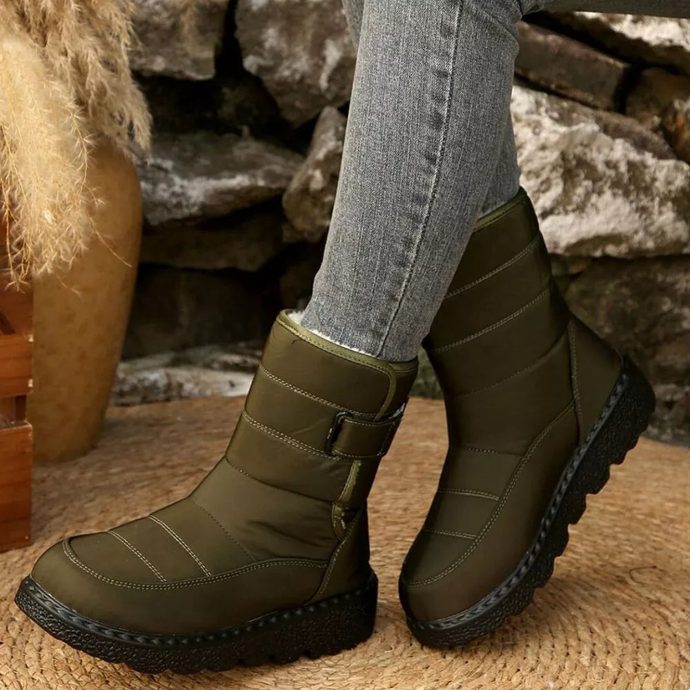 Quilted Round Toe Platform Footwear