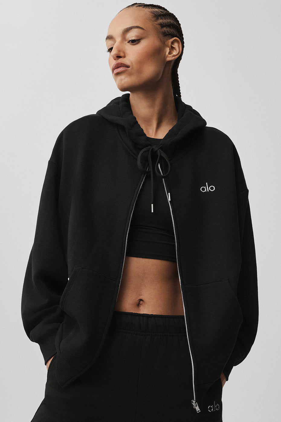 Accolade Full Zip Hoodie - Black