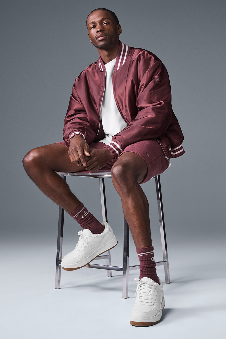 Afterglow Varsity Jacket - Burgundy Truffle