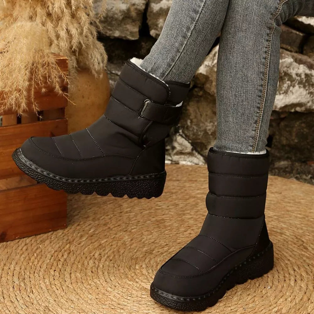 Quilted Round Toe Platform Footwear