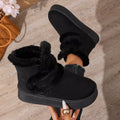 Hook-And-Loop Round Toe Platform Boots